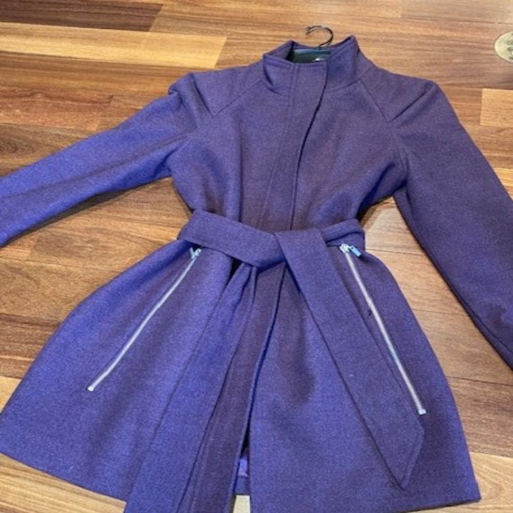 Light wool lavendar trench